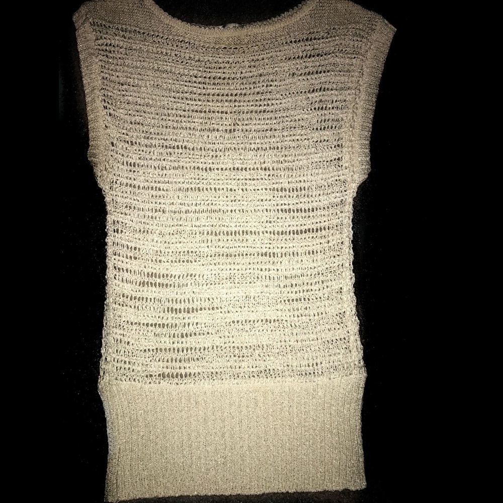 NWOT WD.NY SHORT SLEEVE GOLD SPARKLE SWEATER🌟⭐️